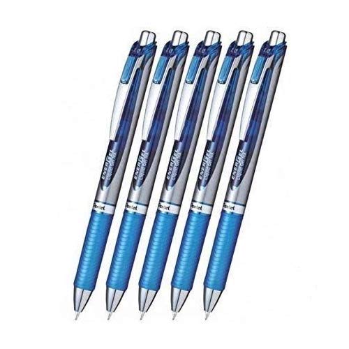 Pentel EnerGel Deluxe RTX Retractable Liquid Gel Pen,1.0mm, Midium Line, Metal Tip, Blue Ink-Value set of 5 - Image 4